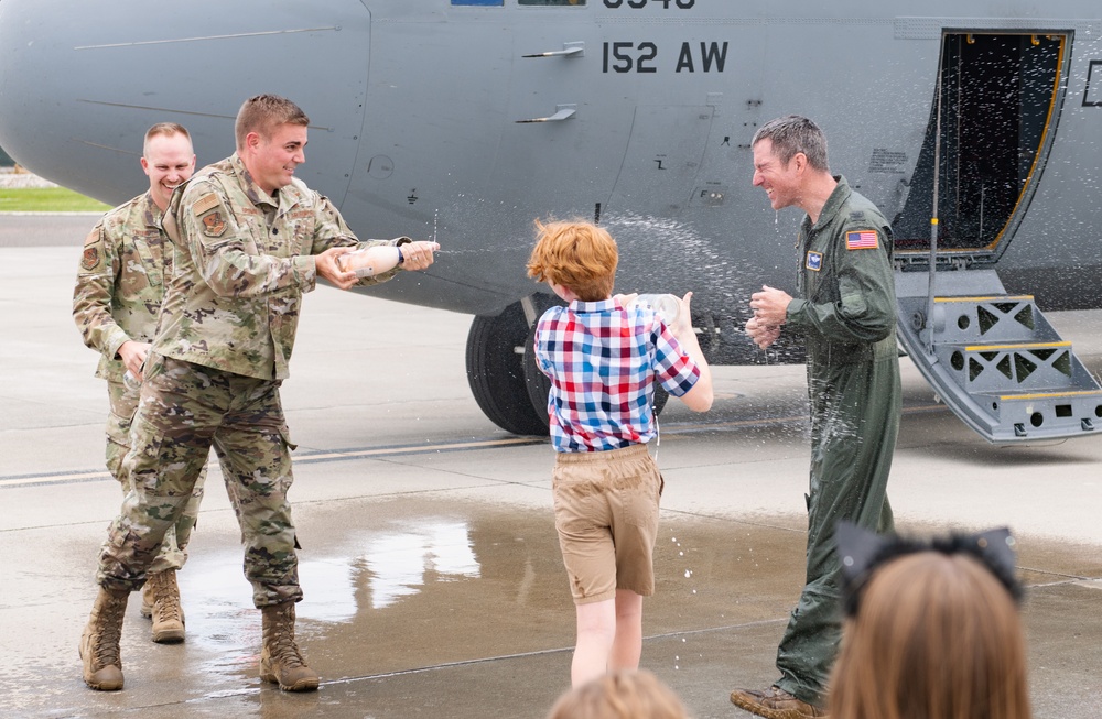 152nd Airlift Wing Commander flies Final Flight before departing for job at the Pentagon