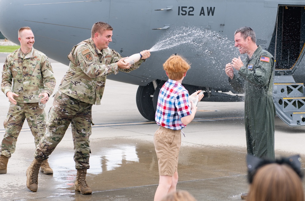 152nd Airlift Wing Commander flies Final Flight before departing for job at the Pentagon