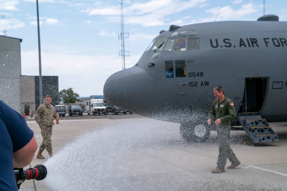 Fini flight executed for 152nd Airlift Wing commander, Col. Jeremy Ford