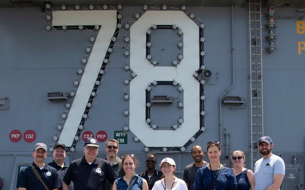Naval history and Heritage Command tours CVN 78