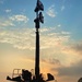 Sun sets over Antenna Mast Group in Slovakia