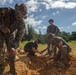 3rd LSB Engineer Support Platoon Marines build defensive positions