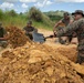 3rd LSB Engineer Support Platoon Marines build defensive positions