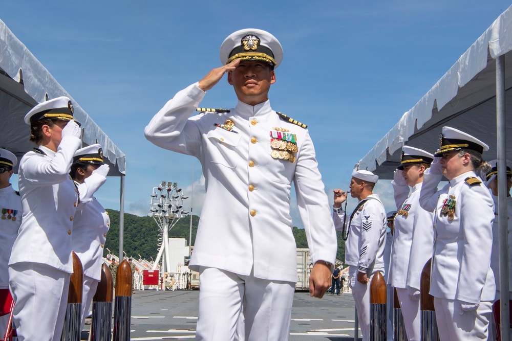 Retirement and Change of Command Ceremony held aboard USNS Mercy (T-AH 19) during Pacific Partnership 2022