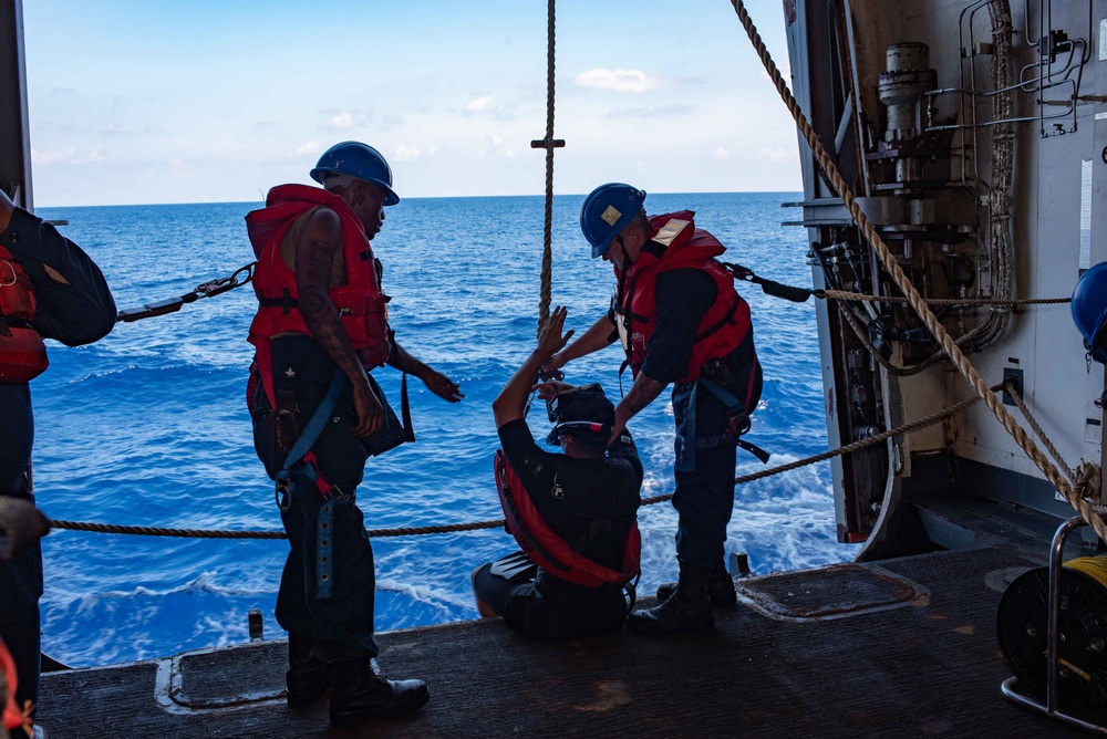 Man Overboard Drill Aboard USS New Orleans July 26, 2022