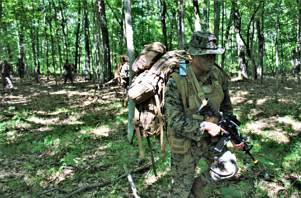 Marines, Navy Corpsmen train in casualty care field exercise at Fort McCoy