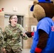 Cubbie Bear gives free tickets to Iowa Soldiers at Camp Dodge