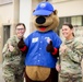 Cubbie Bear gives free tickets to Iowa Soldiers at Camp Dodge