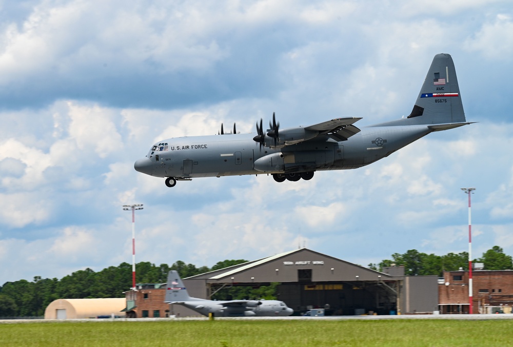 Dyess AFB C-130J supports Agile Flag 22-2 exercise at Air Dominance Center