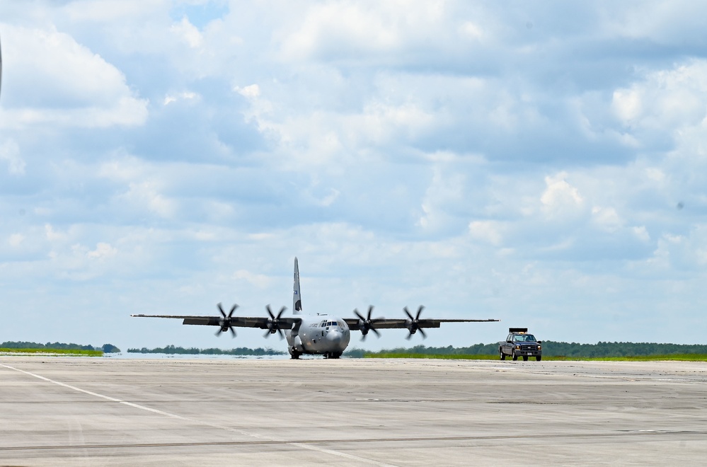 Dyess AFB C-130J supports Agile Flag 22-2 exercise at Air Dominance Center