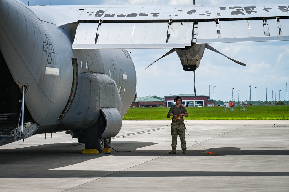 Dyess AFB C-130J supports Agile Flag 22-2 exercise at Air Dominance Center