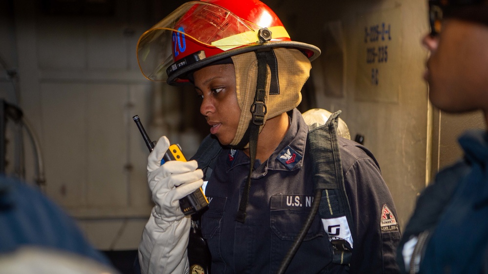 USS Carl Vinson (CVN 70) Sailors Work In-Port