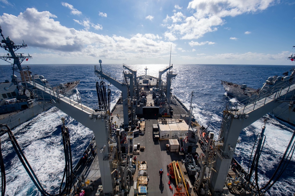 USNS Pecos conducts refueling at sea during RIMPAC 2022