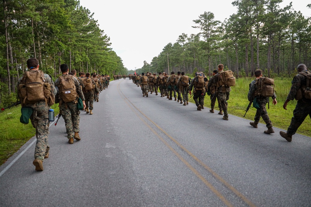 8th Engineer Support Battalion conducts 15-kilometer hike ending Exercise Summer Pioneer 2022