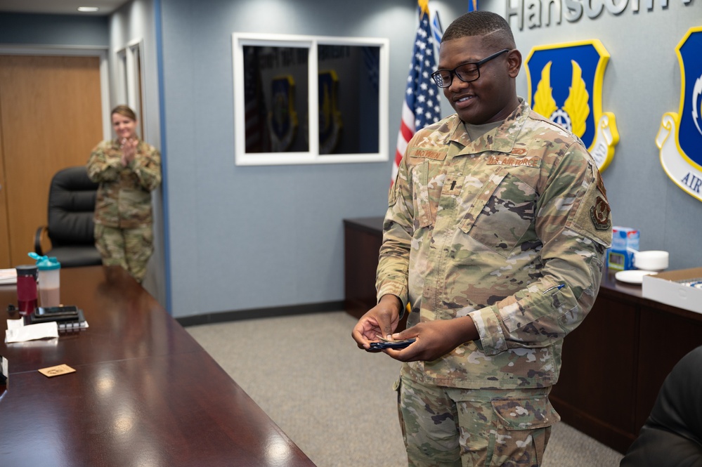 66th Air Base Group commander recognizes comptroller CGO