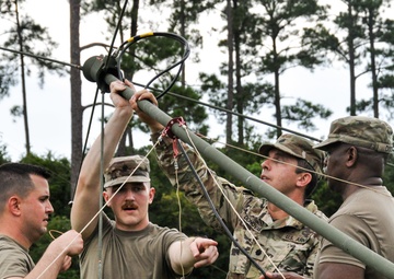 350th CACOM Army Reserve Soldiers train on antenna emplacement