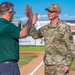 Malmstrom command chief throws Voyagers game first pitch