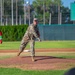 Malmstrom command chief throws Voyagers game first pitch