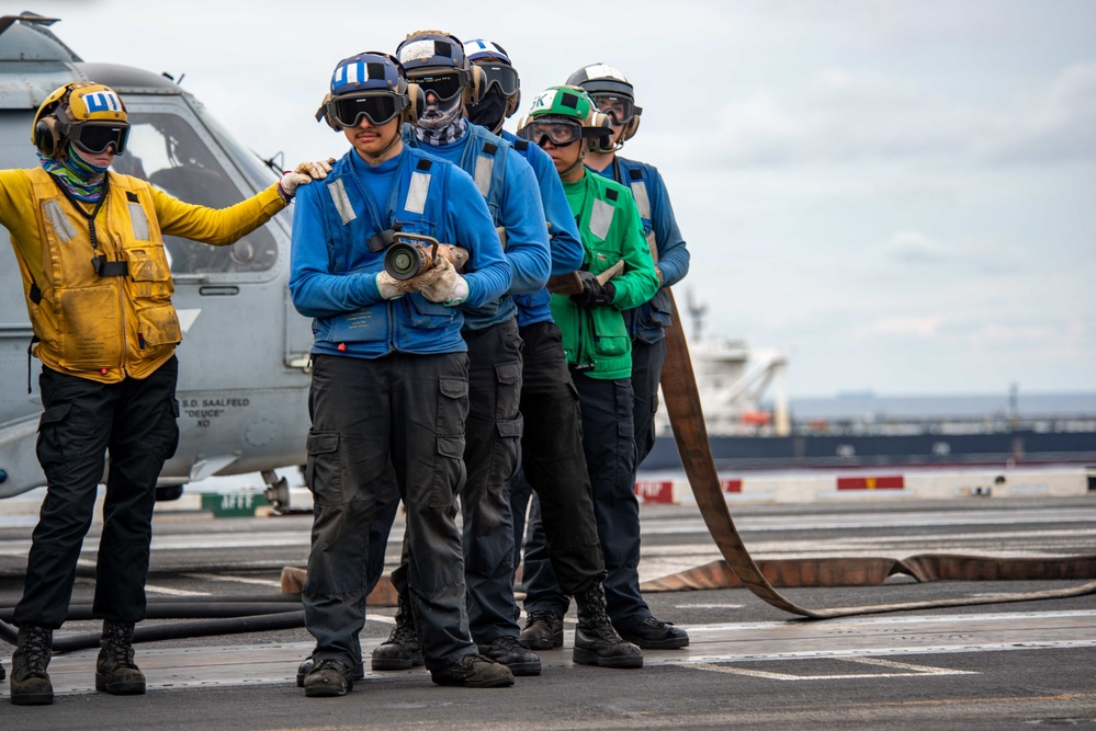 USS Ronald Reagan (CVN 76) conducts mass casualty drill