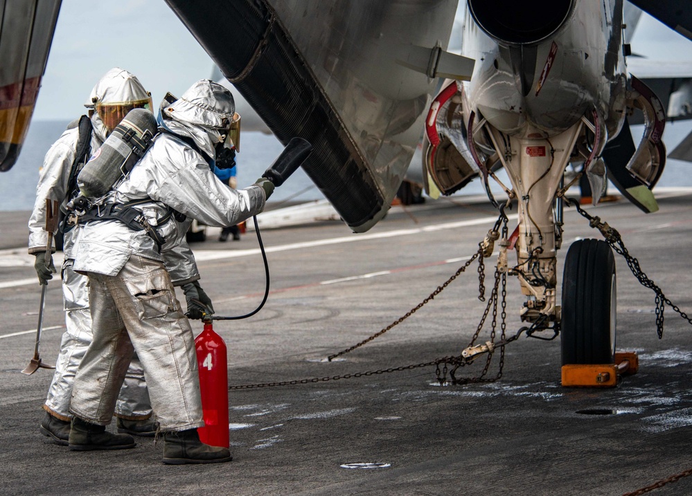 USS Ronald Reagan (CVN 76) conducts mass casualty drill