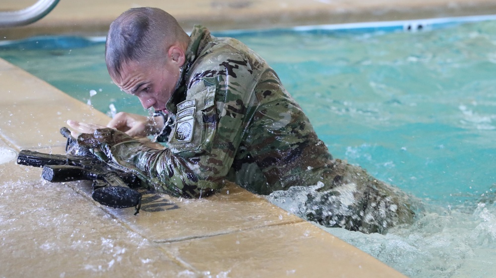 XVIII Airborne Corps Best Squad Competition Combat Water Survival Test