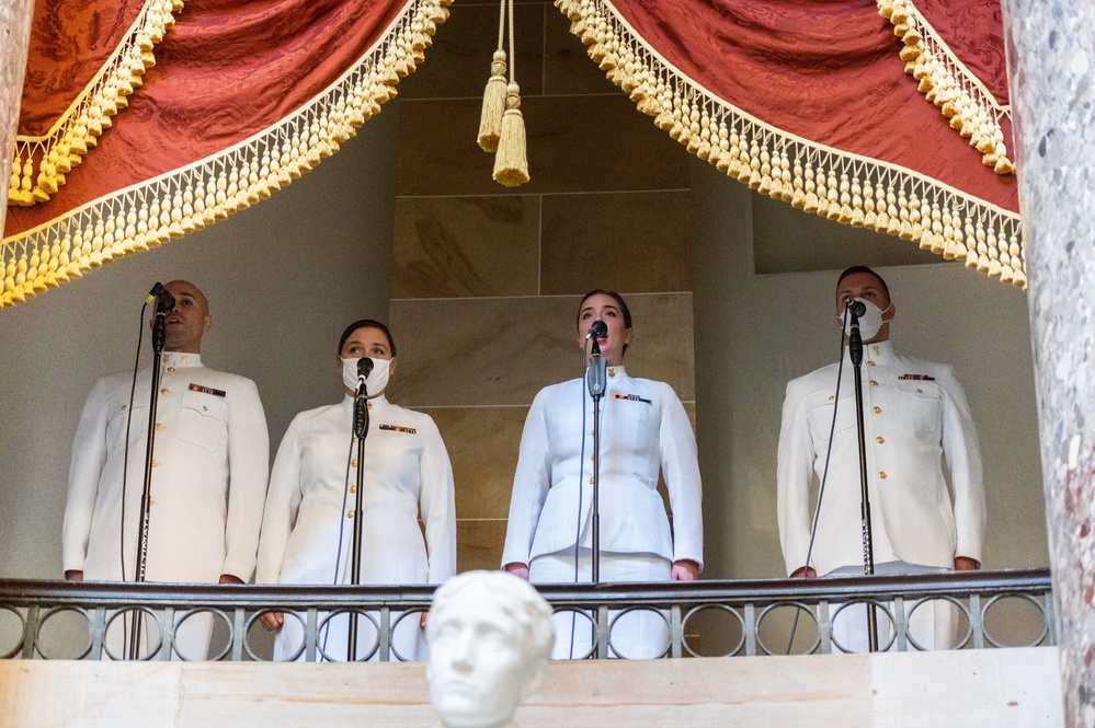 Navy Band Sea Chanters Perform for Amelia Earhart statue dedication