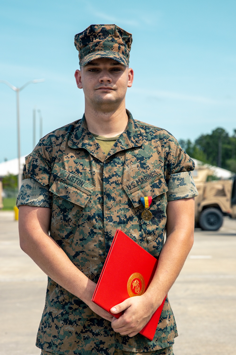 Lance Cpl. Ryan Liston awarded the Navy Marine Corps Medal