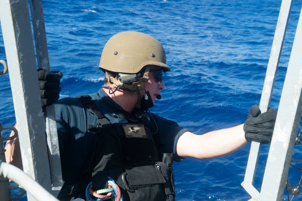 VBSS Drills Aboard USS Sampson