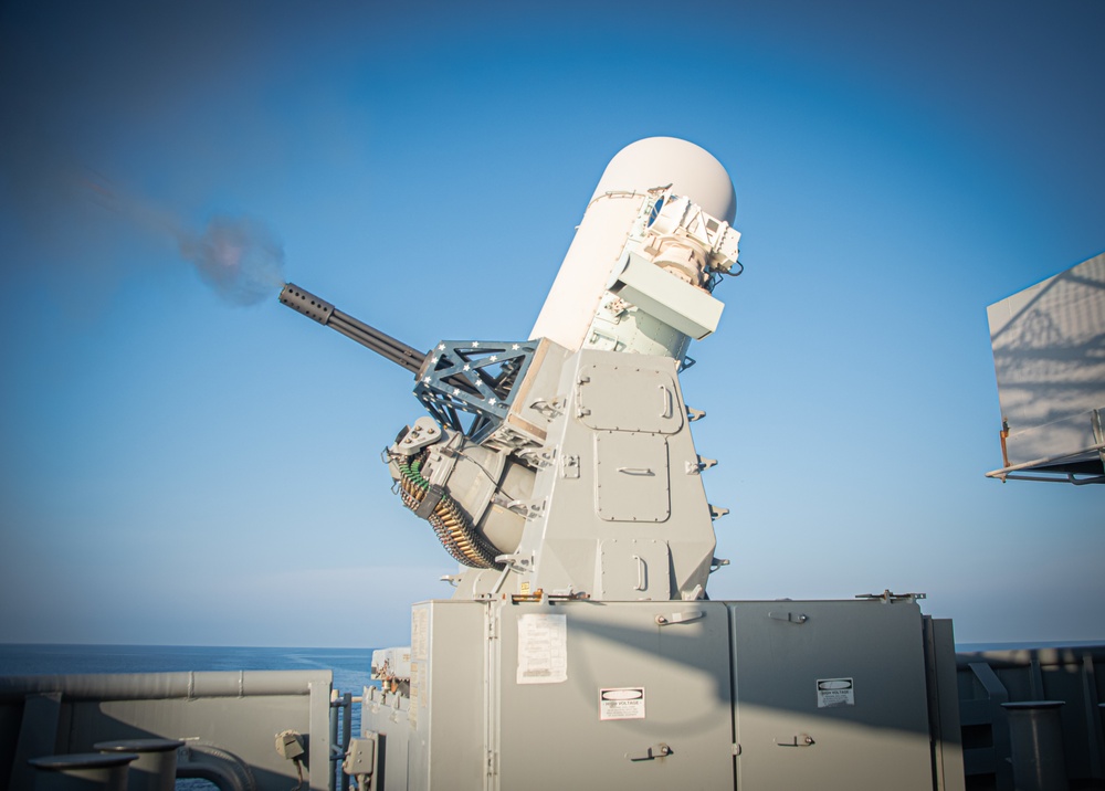 Sailors Assigned to USS America (LHA 6) Conduct CIWS Test Fire