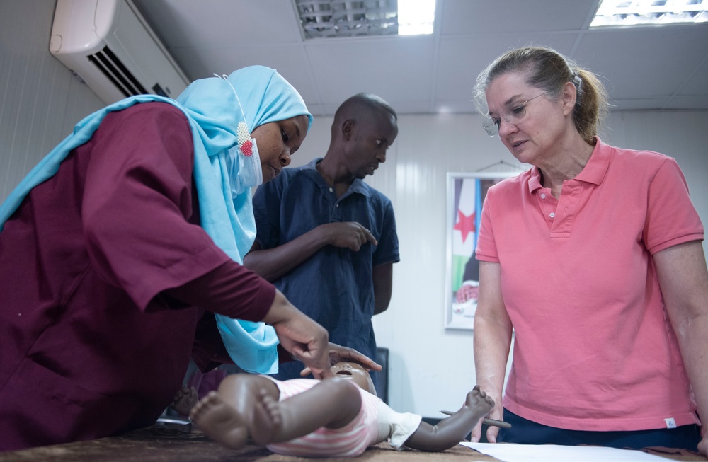 Camp Lemonnier Expeditionary Medical Facility partners with Civil Affairs to conduct Knowledge Exchange with Djiboutian nurses