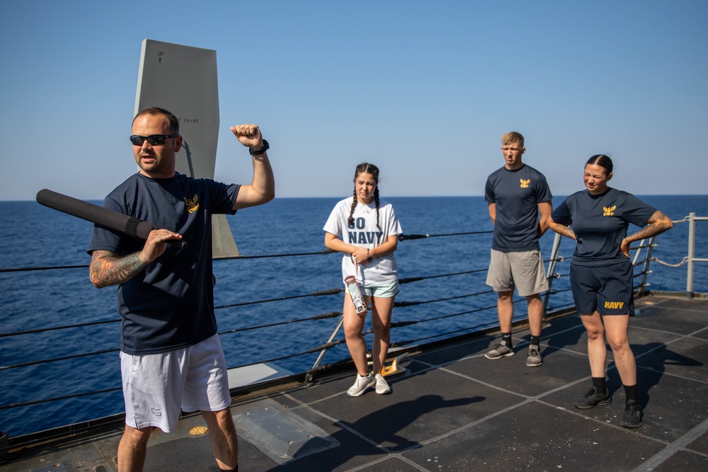 The USS Bainbridge is on a scheduled deployment in the U.S. Naval Forces Europe area of operations, employed by U.S. Sixth Fleet to defend U.S., Allied and Partner interests.