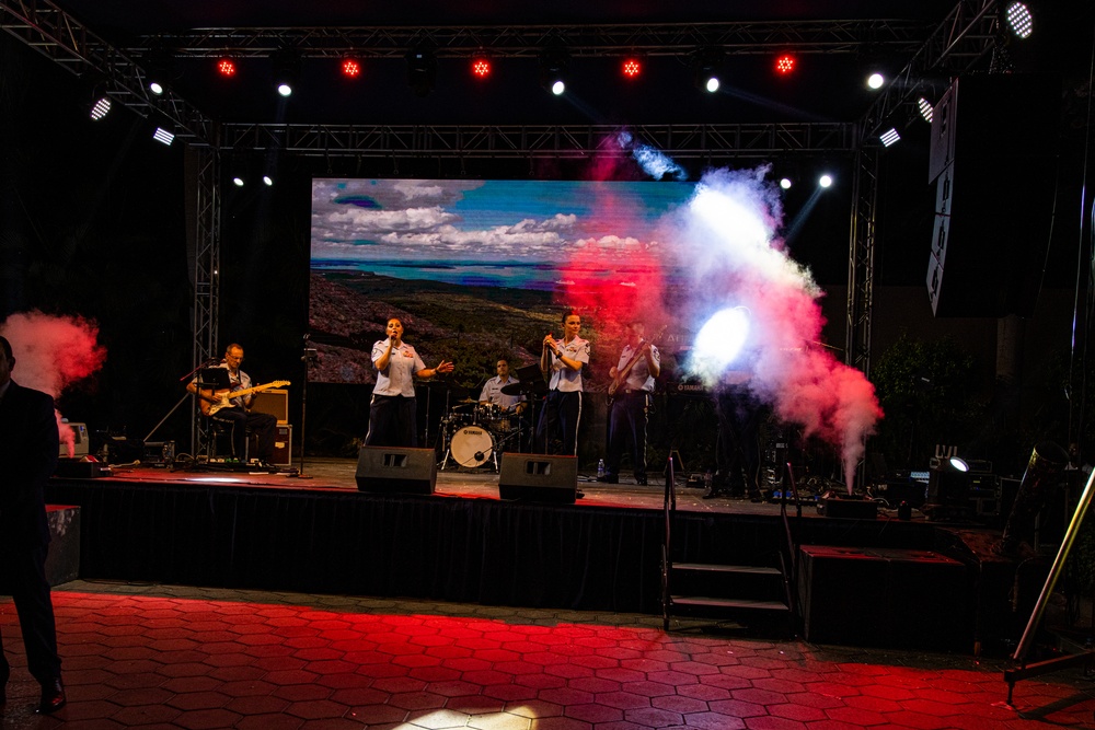 AFCENT band performs at U.S. Embassy-Egypt Independence Day celebration