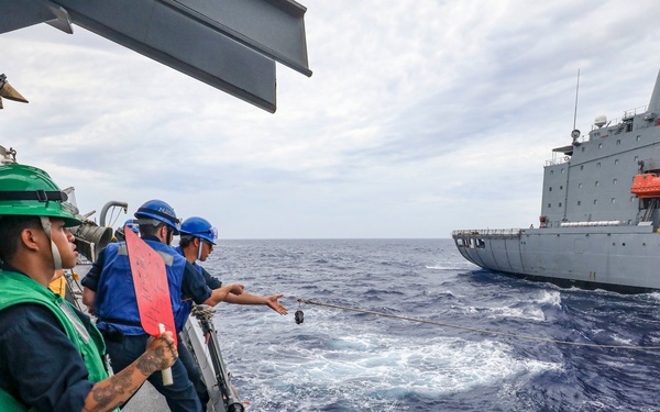 Benfold Conducts Replenishment-At-Sea