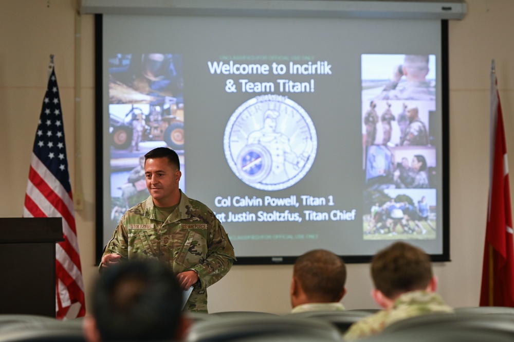 39th ABW command team visits newcomers