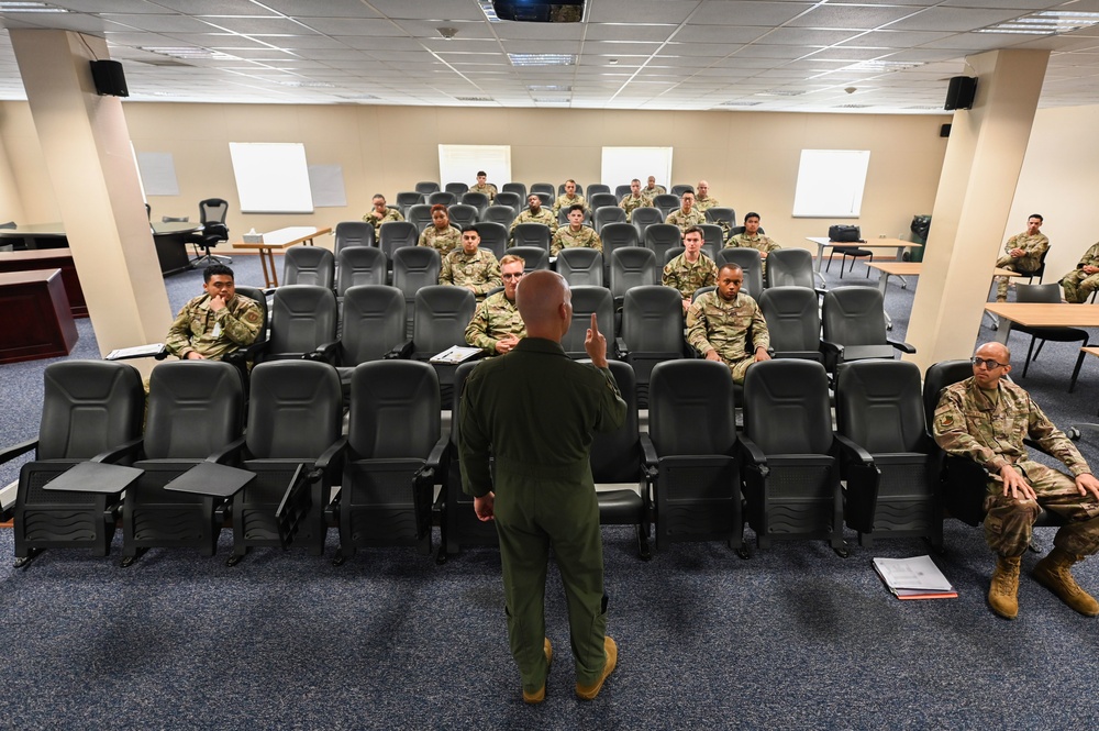 39th ABW command team visits newcomers