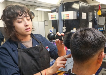 Retail Specialist Cuts Hair