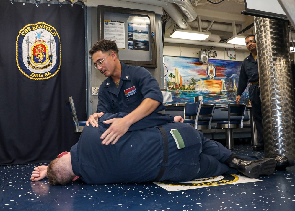 CPR Training Aboard Benfold