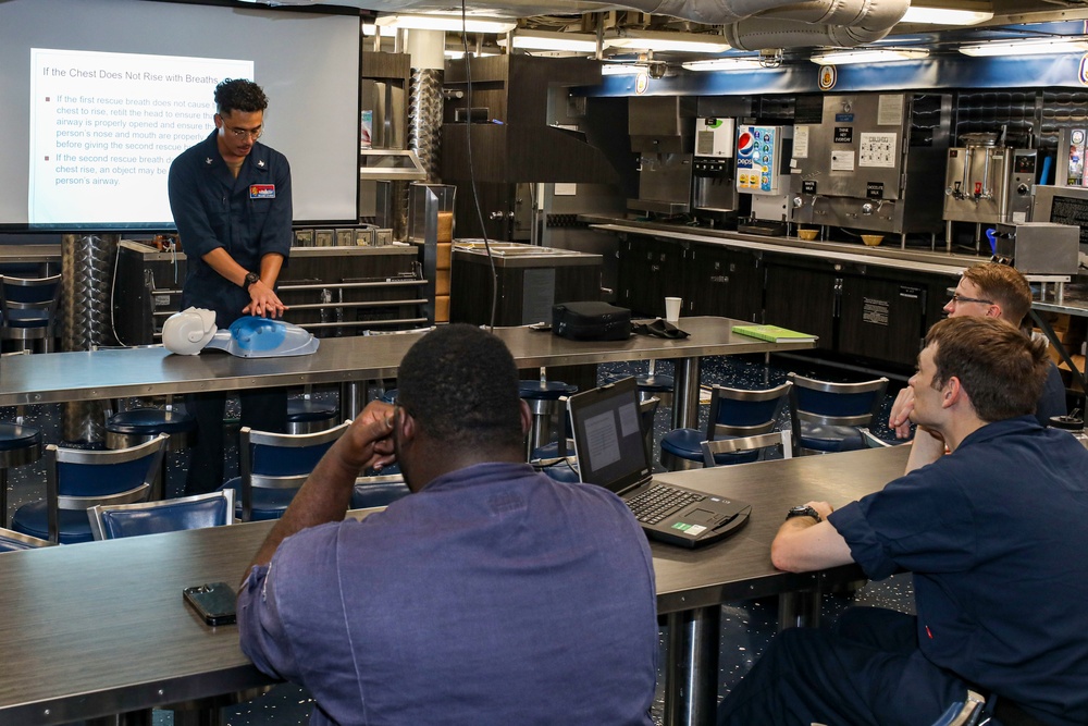CPR Training Aboard Benfold