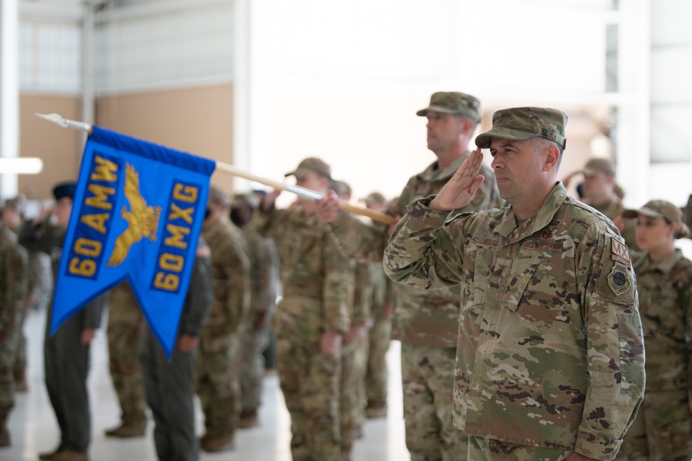 60th AMW change of command