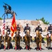 Marine Corps Mounted Color Guard Performs at the Cody Stampede Parade