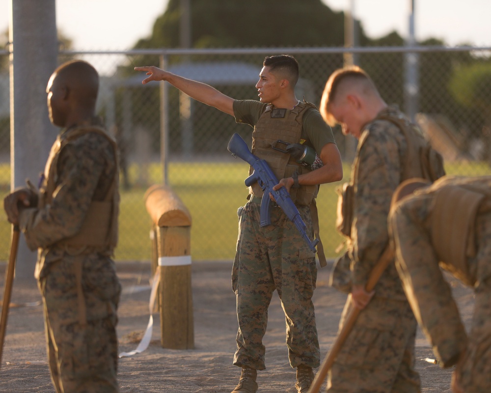 Marines conduct a MCMAP culminating event
