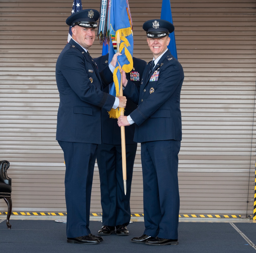 60th AMW Change of Command ceremony