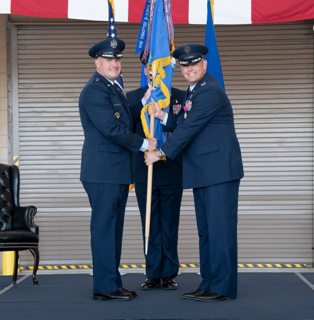 60th AMW Change of Command ceremony