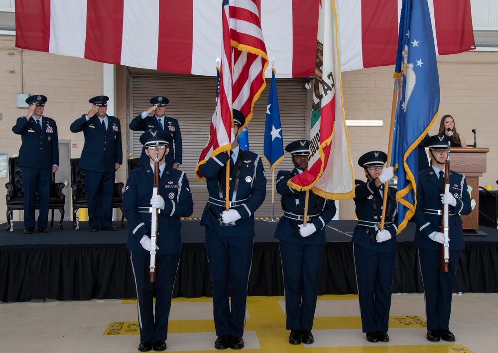 60th AMW Change of Command ceremony