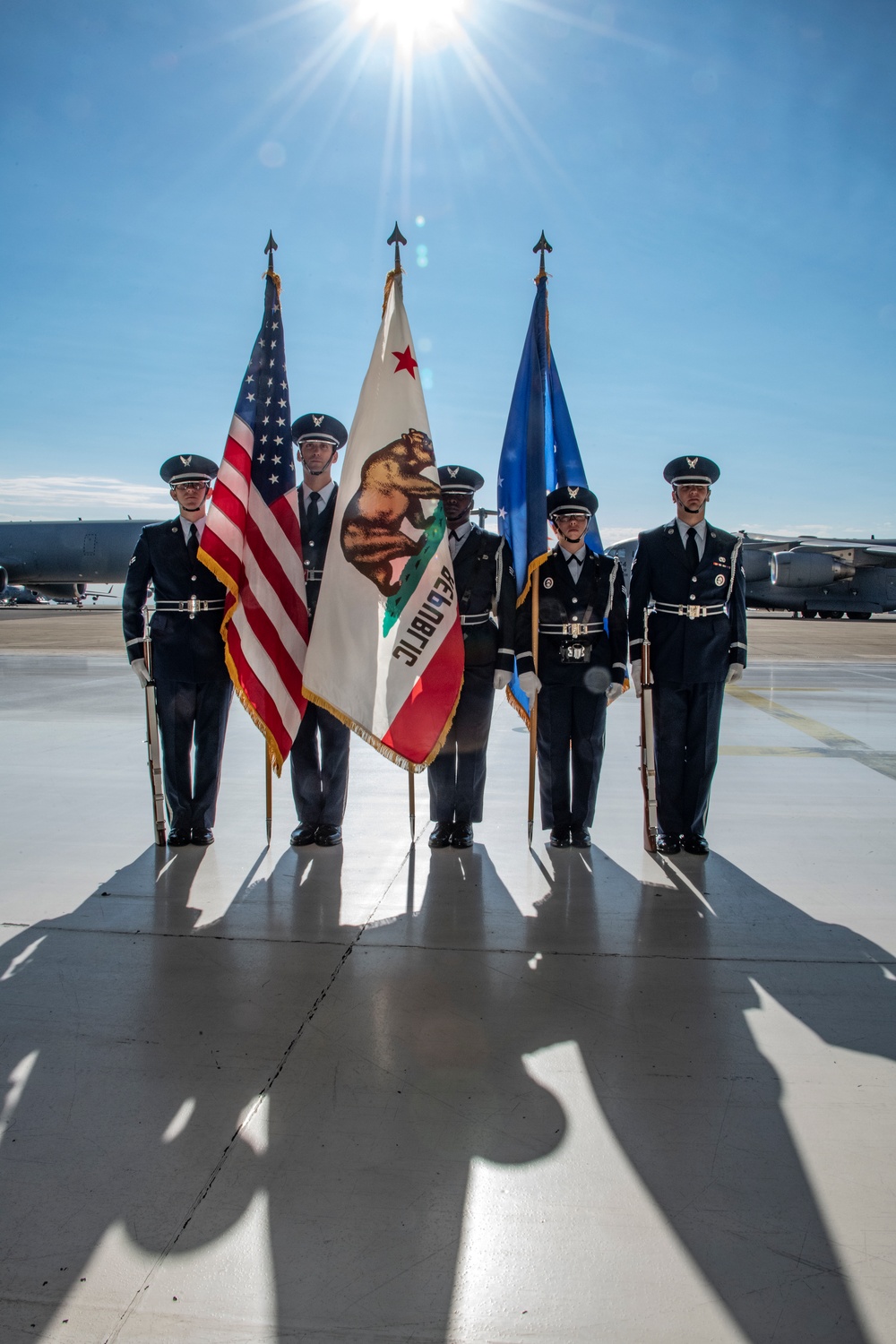 60th AMW Change of Command ceremony