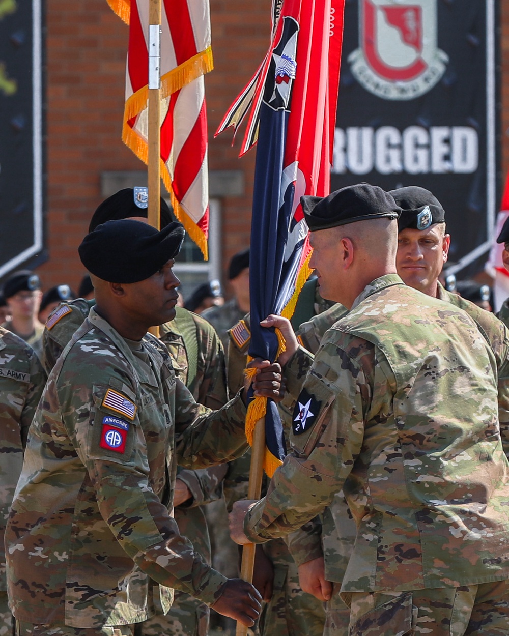 Passing the Colors During a Change of Responsibility Ceremony