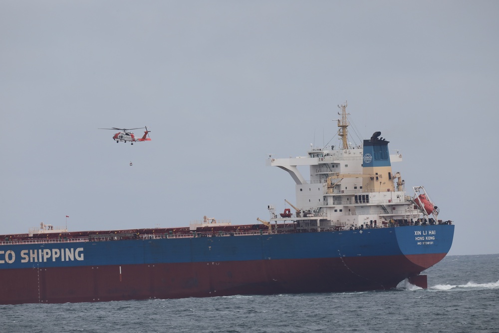 Coast Guard medevaced injured crewmember from cargo ship 230 nautical miles southwest of Dutch Harbor