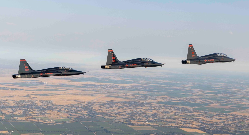 T-38 four-ship Formation Flyover
