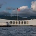 Sun sets on USS Arizona Memorial, Pearl Harbor during RIMPAC 2022