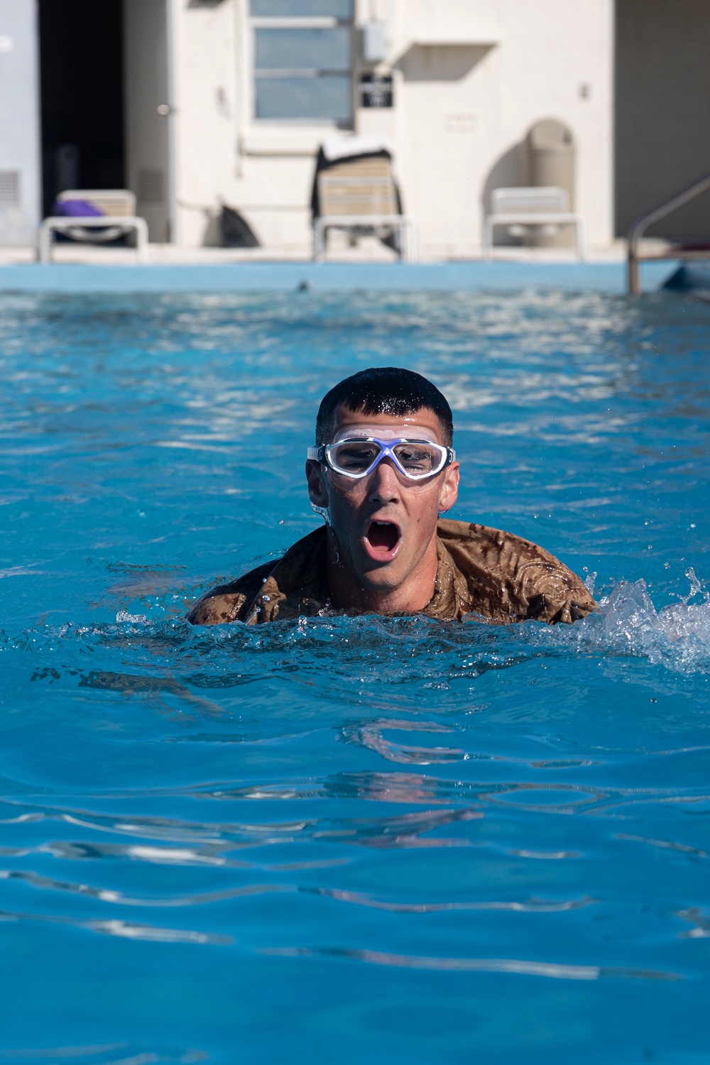 Marines complete one of the most difficult swim qualifications the Marine Corps offers